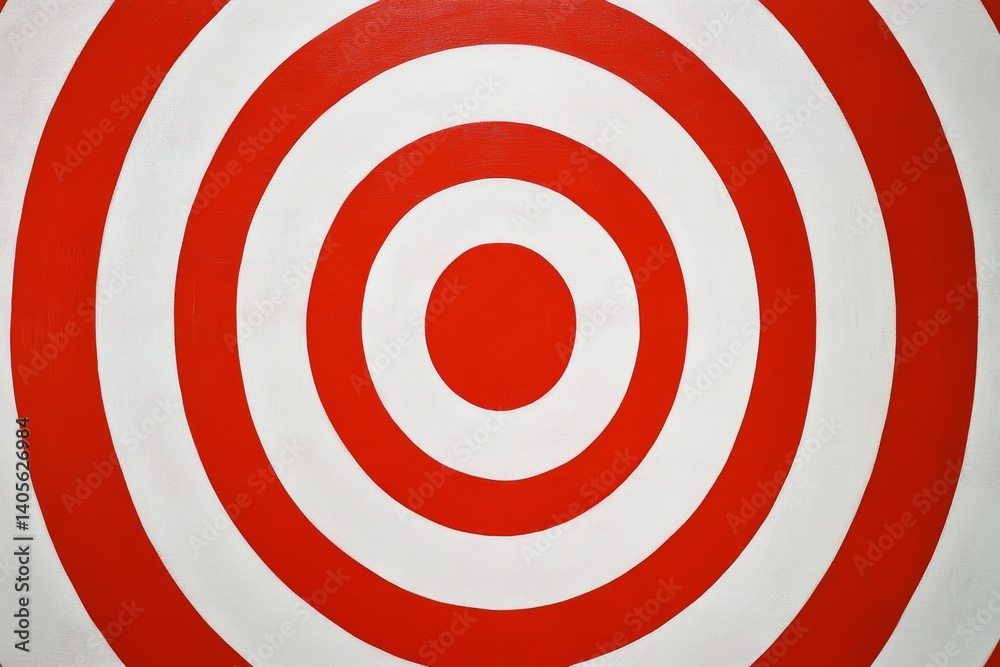 Red and white target concentric circles Red and white target concentric circles