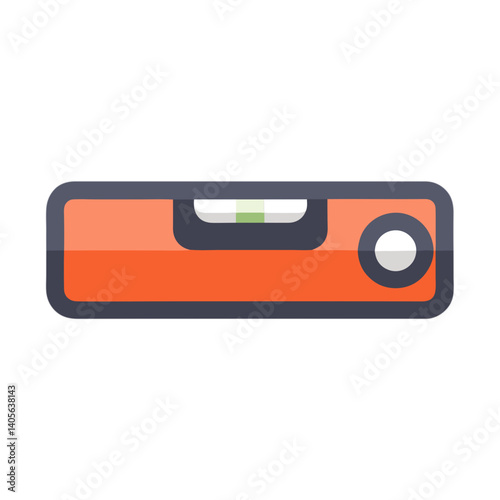 Leveling Tool Icon in Minimalist Style on White Background  