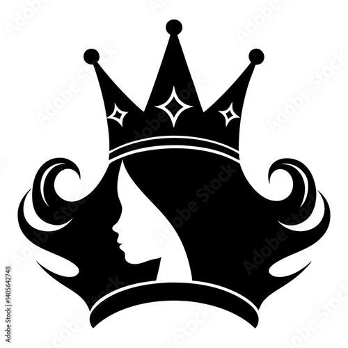 Princess Style Birthday Crown Silhouette