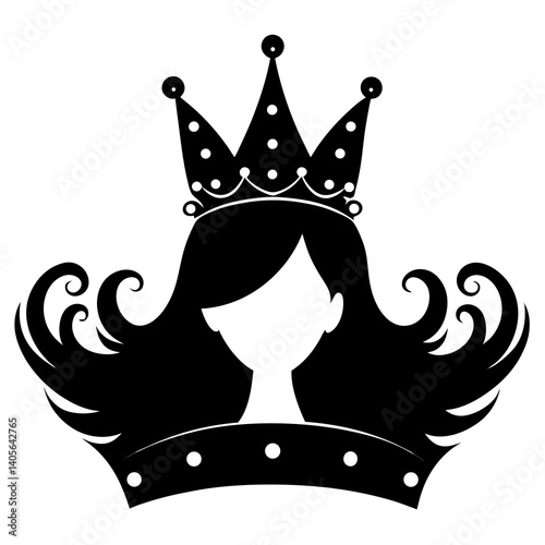 Princess Style Birthday Crown Silhouette