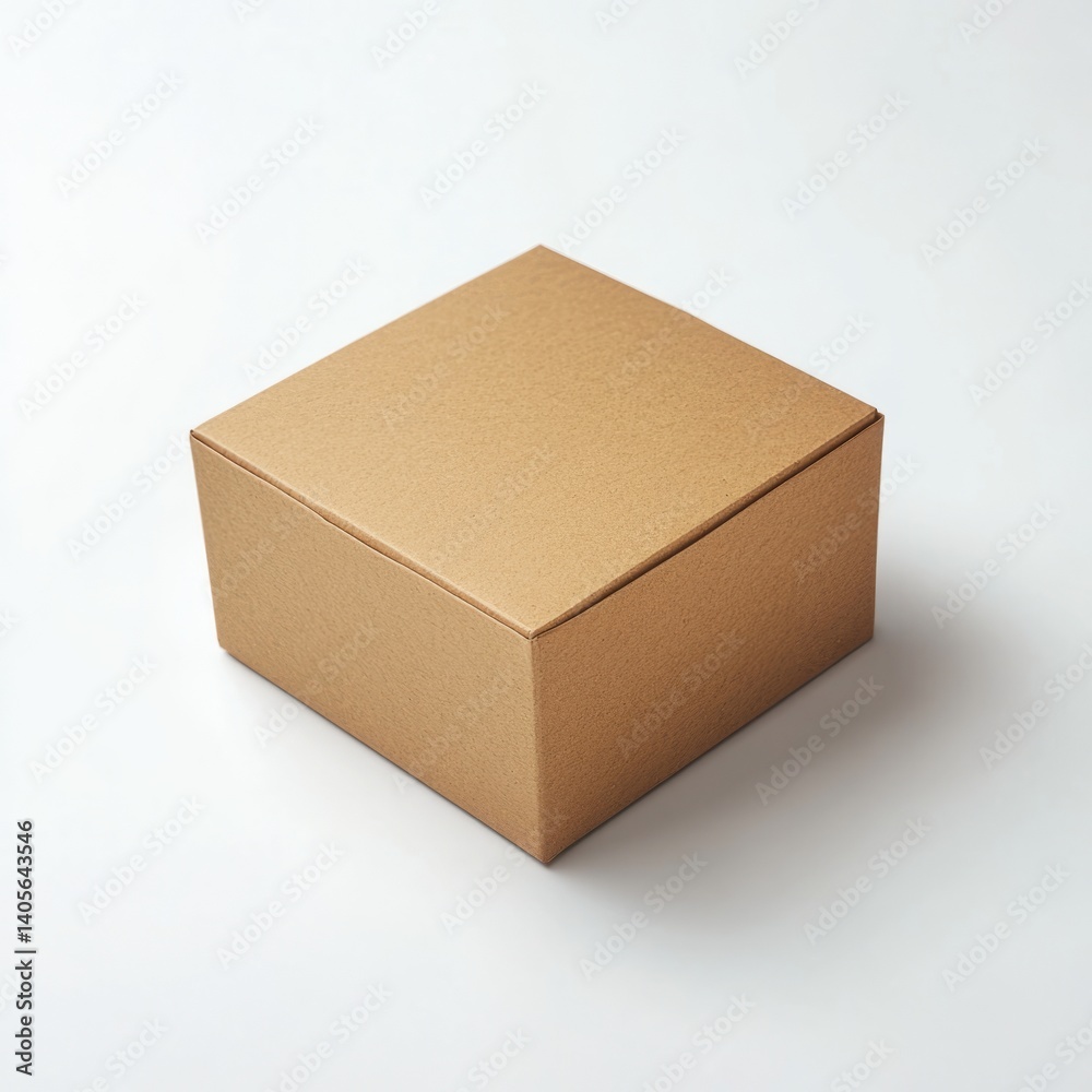 A blank kraft paper box mockup A blank kraft paper box mockup