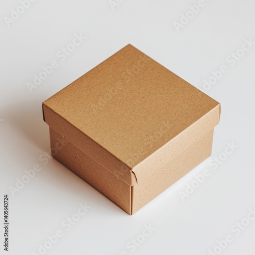 A blank kraft paper box mockup