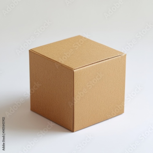 A blank kraft paper box mockup