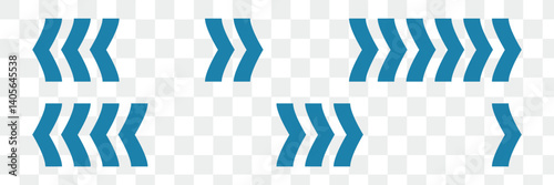 Arrow chevron icon Flat fill set collection