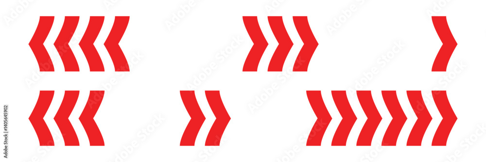 Obraz premium simple chevron icon set. left right icon. next previous. thin icons.