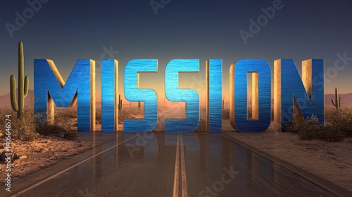 Mission Message on Desert Road