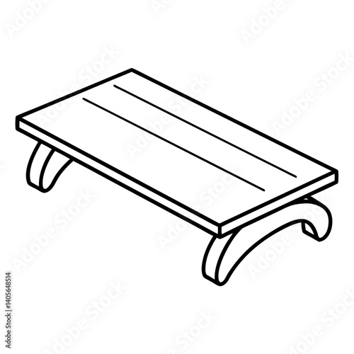 bench on white