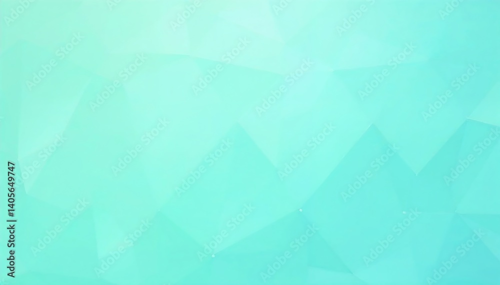 Obraz premium Abstract Turquoise Low Poly Background with Geometric Triangular Pattern