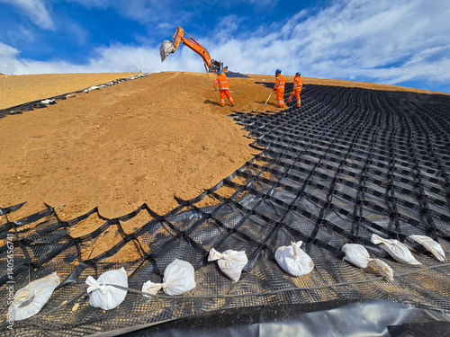 Clay and geosynthetic cover in sanitary and mining landfills photo