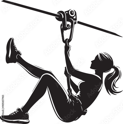 Zip Line Silhouettes