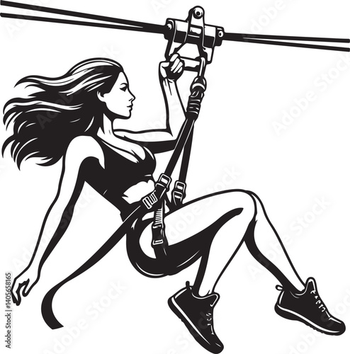 Zip Line Silhouettes