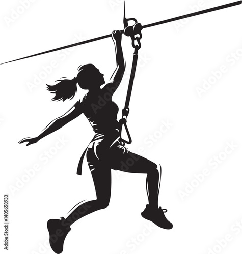 Zip Line Silhouettes