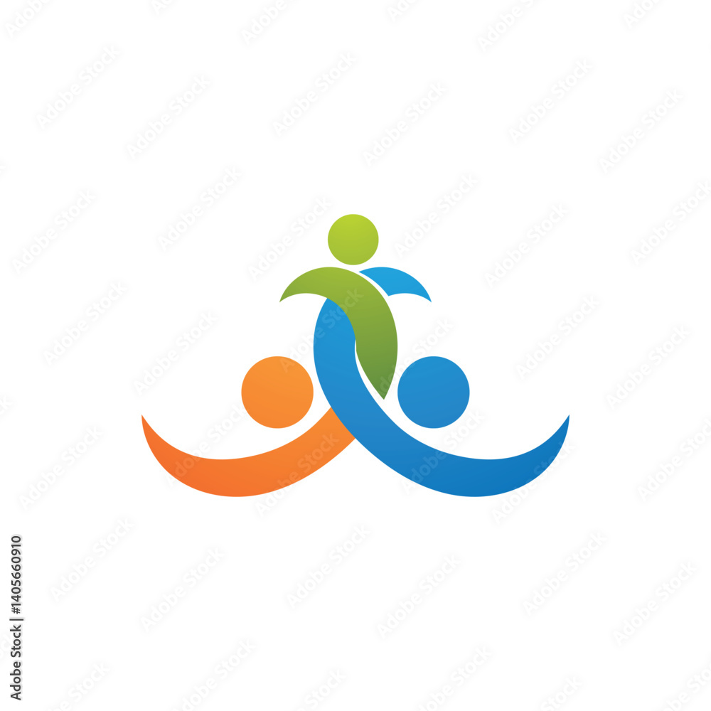 Adoption community unity and group people work family care logo vector Adoption community unity and group people work family care logo vector