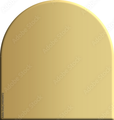 3D empty gold plate