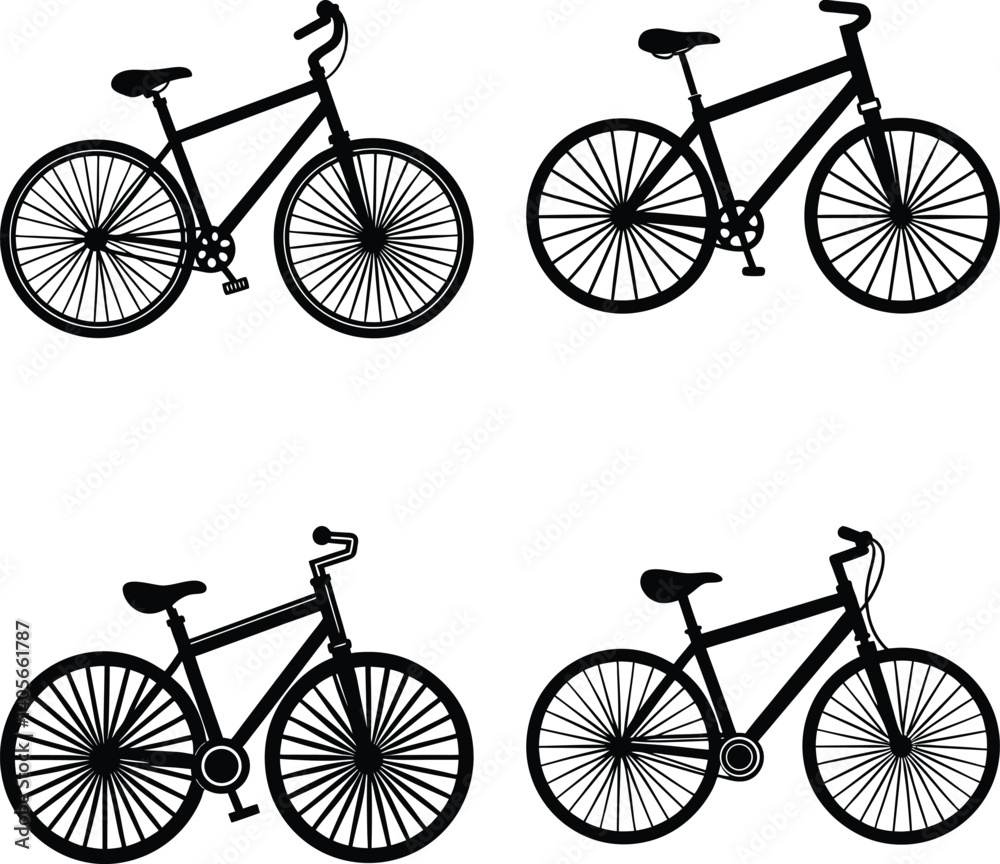Obraz premium Bike Silhouette vector illustration