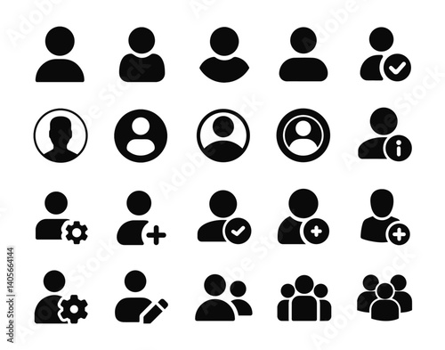 Profile Icon,Modern and minimalist vector pack featuring a sleek user icon, perfect for digital platforms, social media, and app interfaces