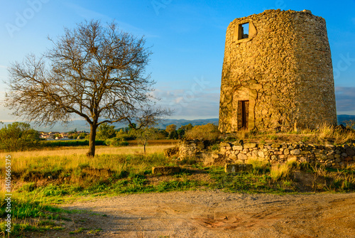 An old tower in the town of Olonzac in the south of France