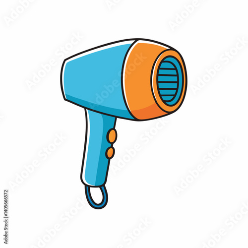 Simple Hair Dryer Icon for Hair Styling Concepts
