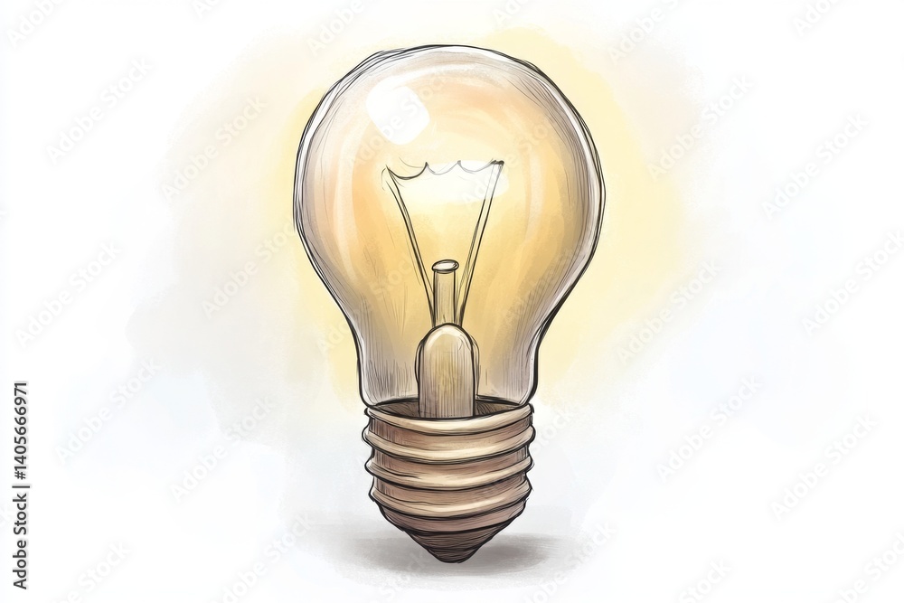 Illuminated light bulb Illuminated light bulb