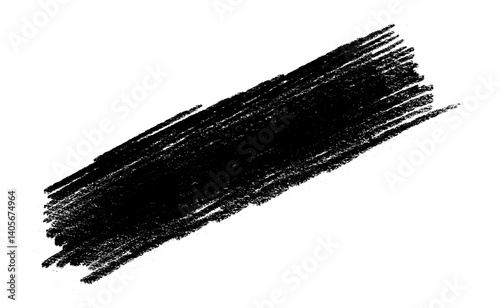 Dark Ink brush stock isolated on transparent background, PNG file