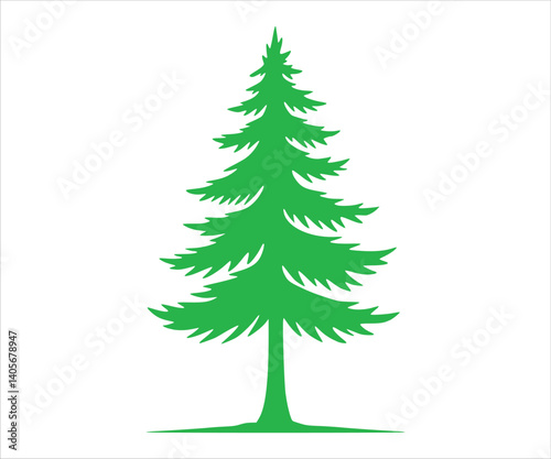 Illustration of pine trees in a vector logo design.