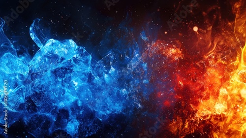 Fiery Ice and Blazing Inferno: A Dramatic Contrast of Opposites