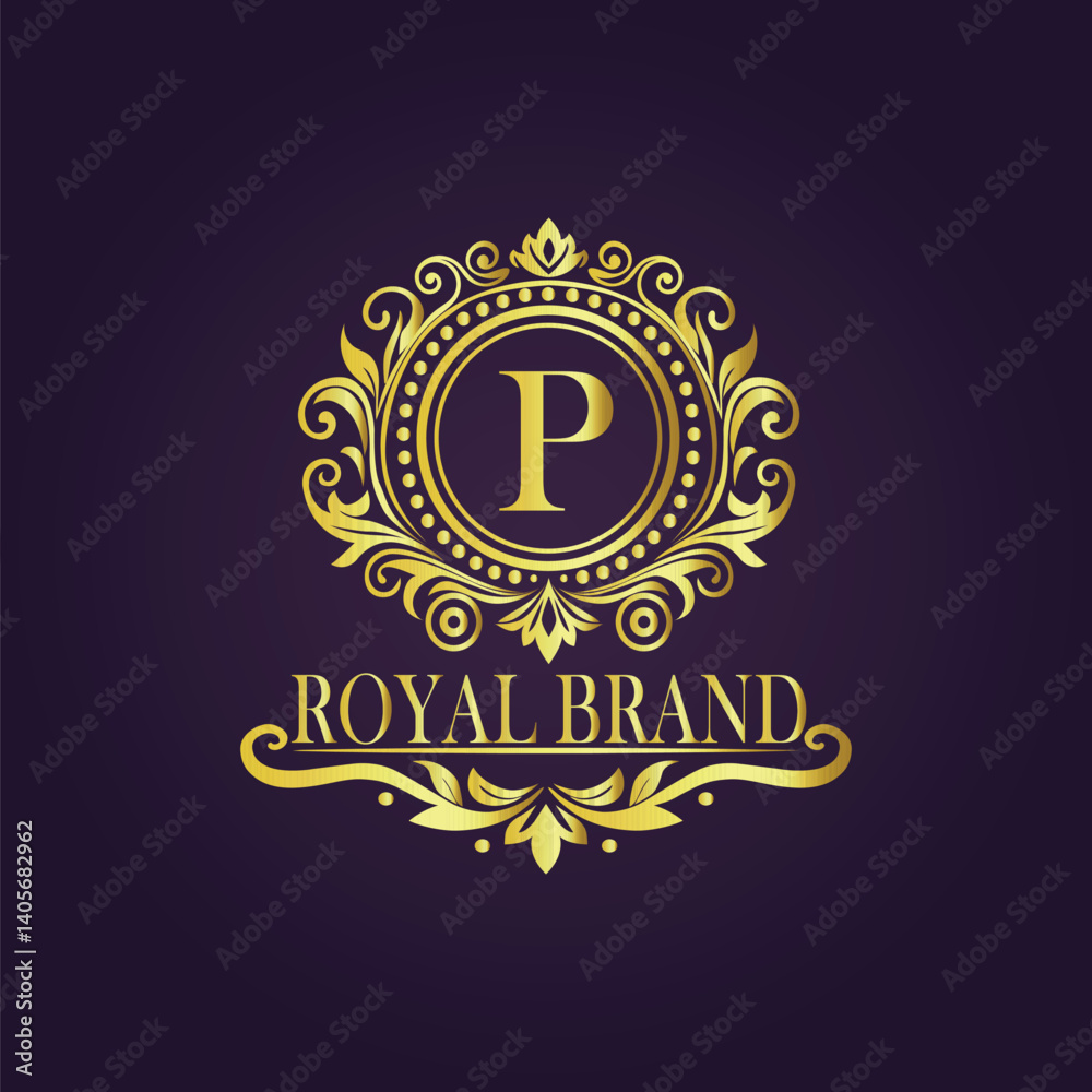 Fototapeta premium luxury gold logo concept
