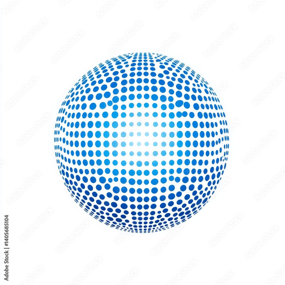 Abstract sphere of dotted design
