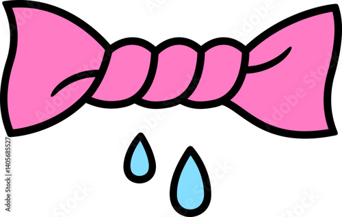 Cartoon doodle drawing of wringing out wet cloth. Simple hand drawn icon, vector illustration.