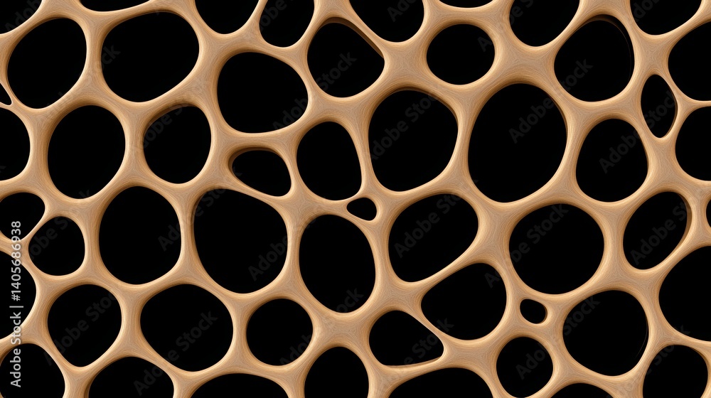 Abstract pattern of interconnected, hollow shapes resembling a honeycomb, with a contrasting dark background enhancing depth and texture. Abstract pattern of interconnected, hollow shapes resembling a honeycomb, with a contrasting dark background enhancing depth and texture.