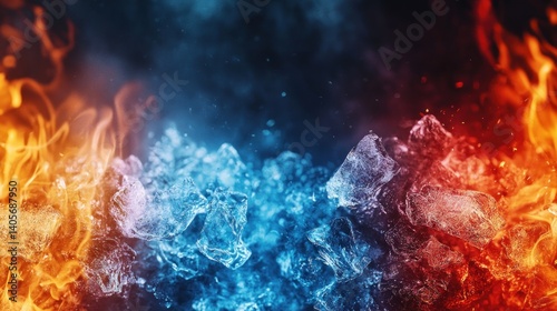 Fiery Ice: A Dramatic Contrast of Heat and Cold