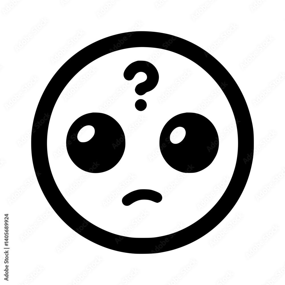 confused face emoji with large eyes and question mark confused face emoji with large eyes and question mark