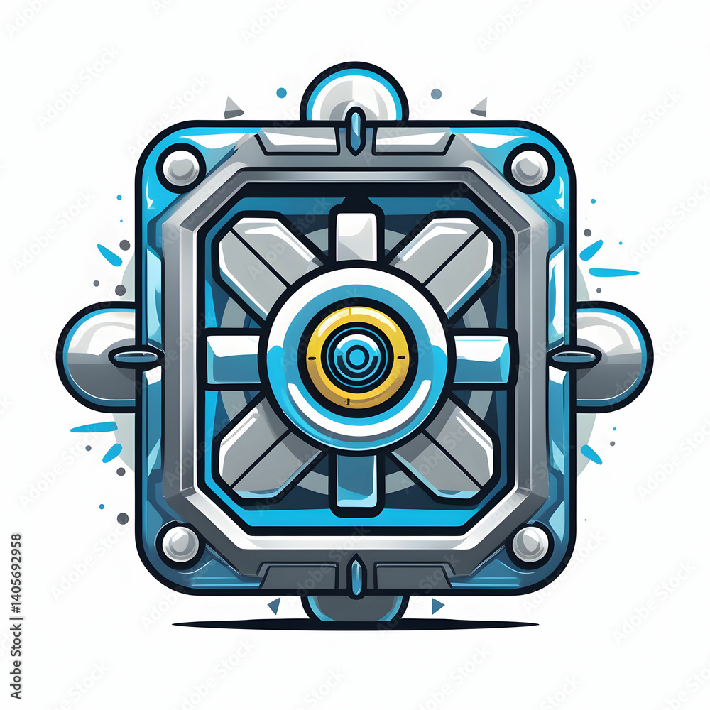 A vibrant stylized cartoon vector icon ill A vibrant stylized cartoon vector icon ill