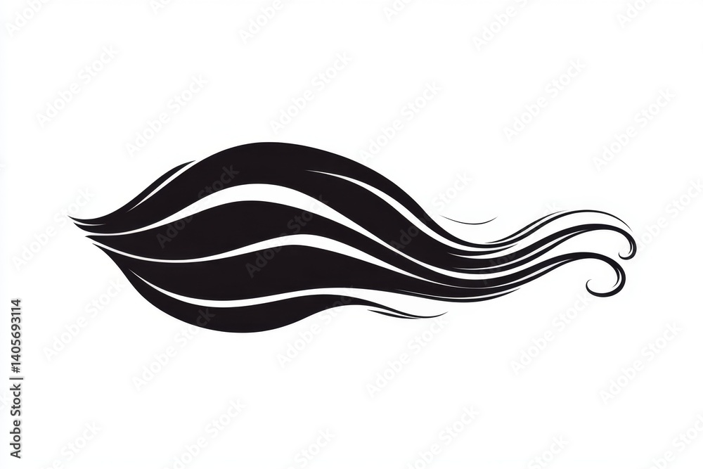Elegant flowing hair design Elegant flowing hair design