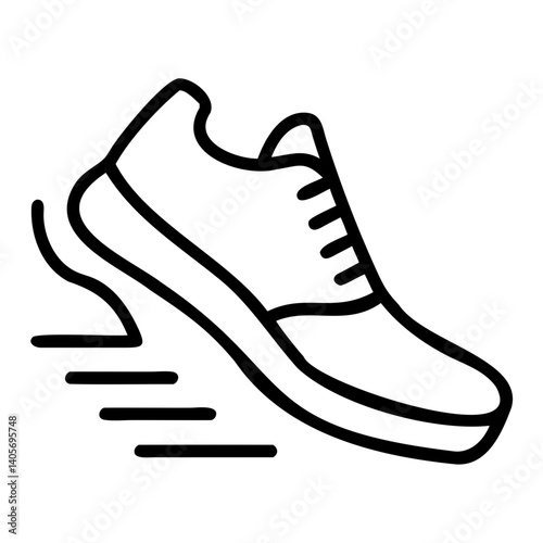Running shoes black vector silhouette isolated on transparent background