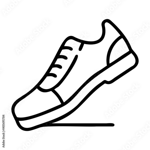 Running shoes black vector silhouette isolated on transparent background