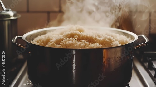 A rice cooking medium grain blonde, Generative AI illustrations.