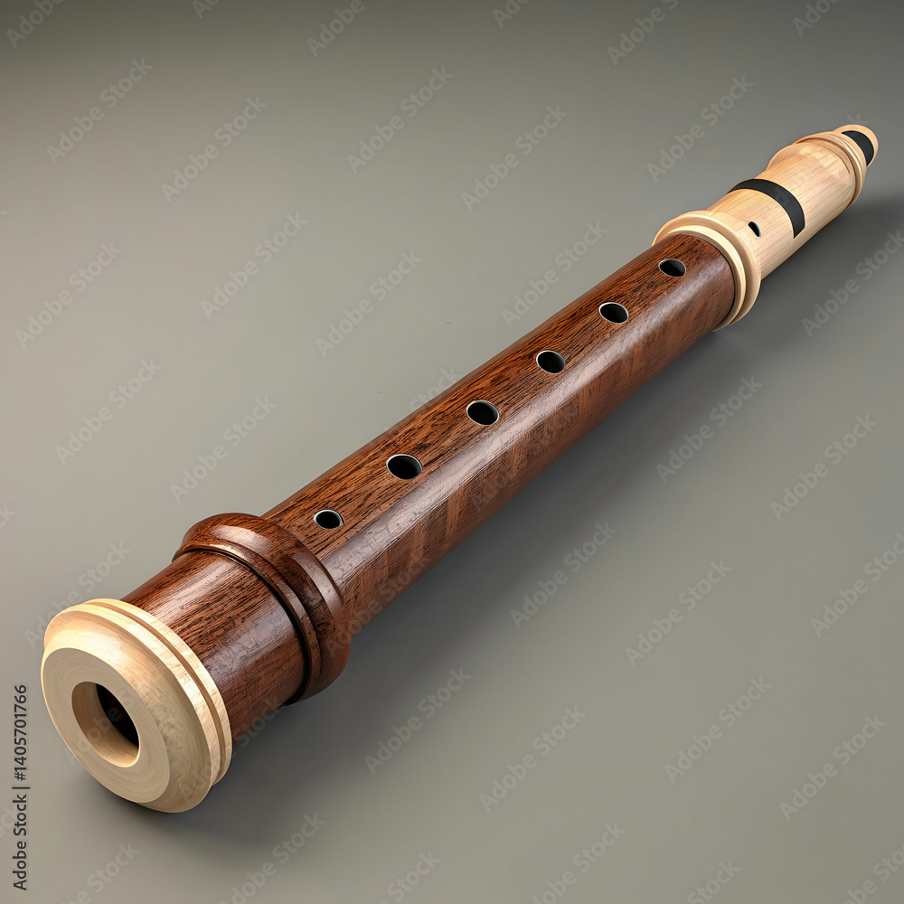 Naklejka premium recorder music instrument