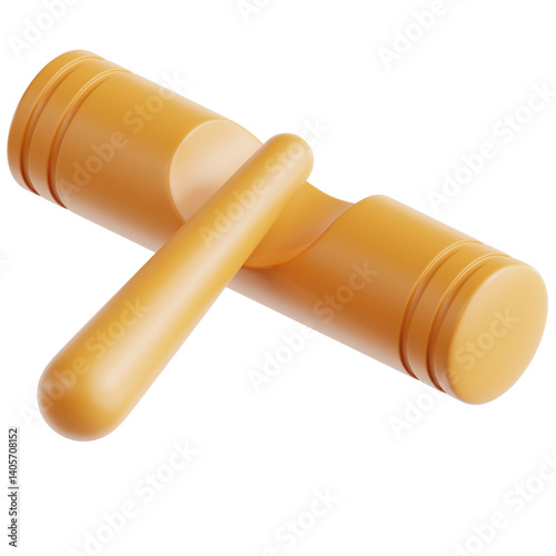 Bild auf Leinwand Wooden Claves Percussion Instrument