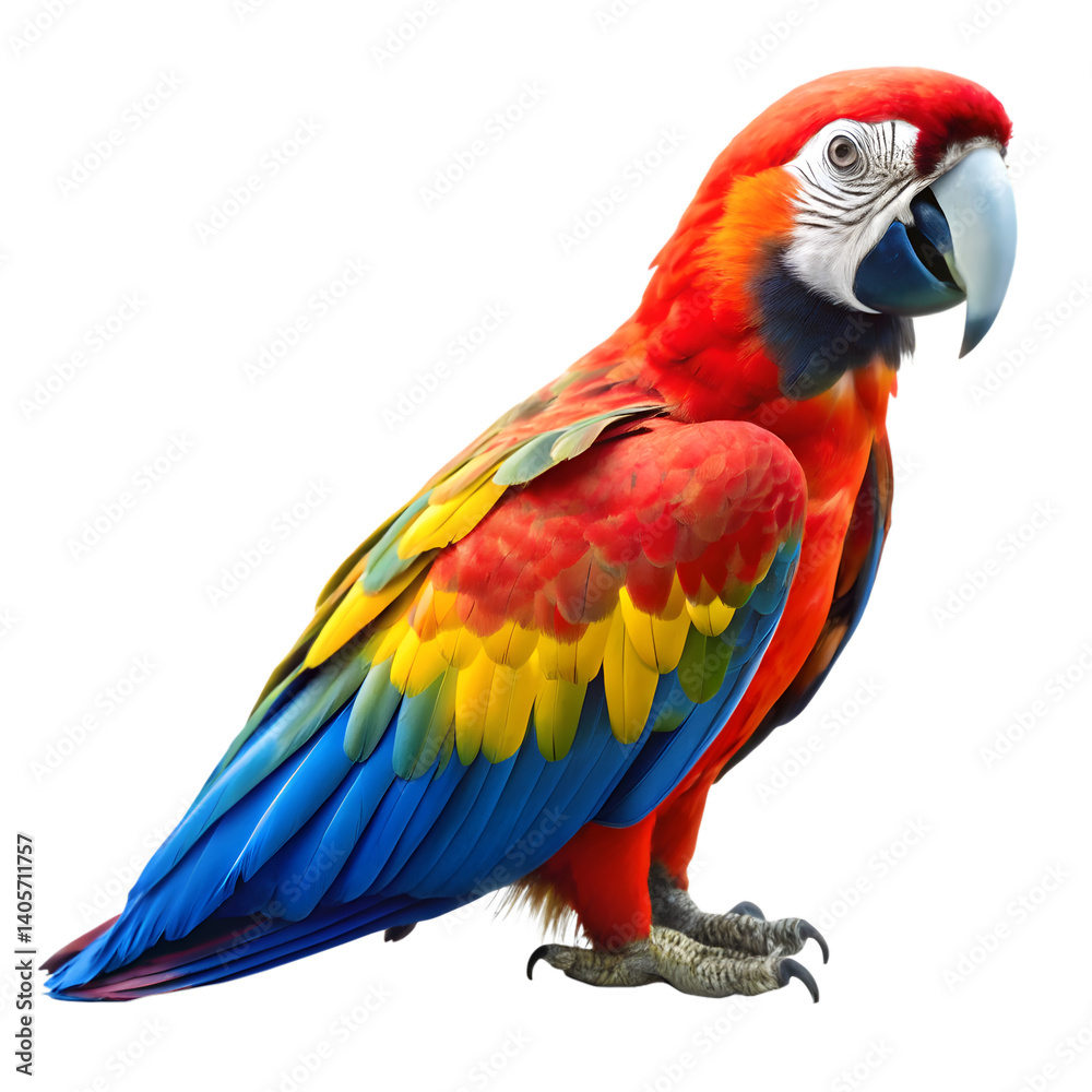Fototapeta premium Parrot bird Isolated on white Background