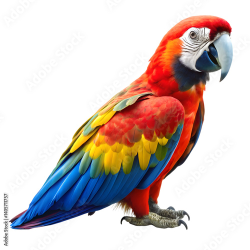 Parrot bird Isolated on white Background