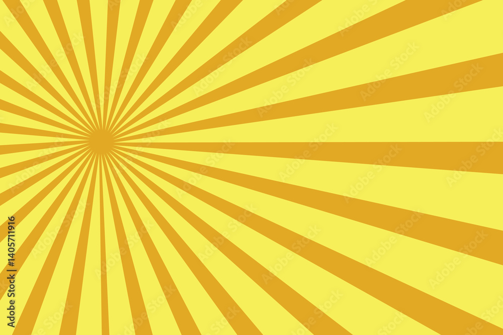 Vintage yellow sun rays retro background