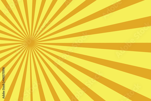 Vintage yellow sun rays retro background