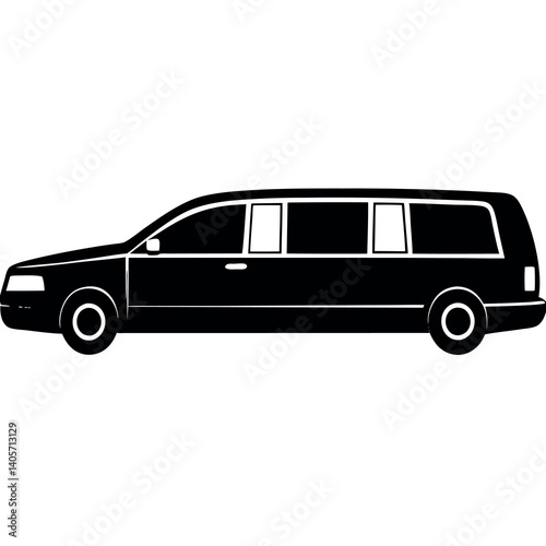 Simple Limousine Silhouette High-Quality Vector for Event & VIP Branding