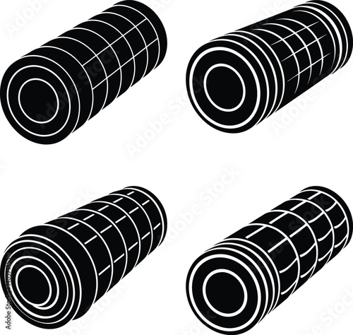 Foam Roller silhouette vector