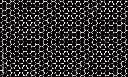 角が丸い五角形のタイルが斜めに並ぶパターン模様