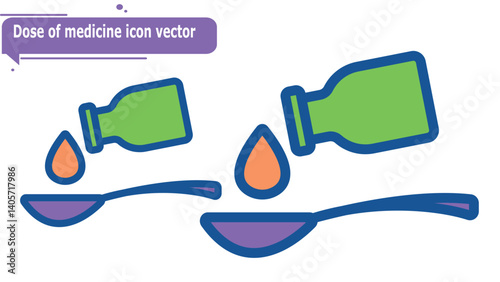Dose of medicine icon vector