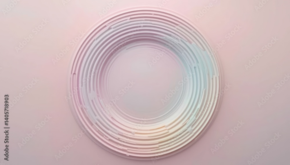 Fototapeta premium Innovative circular design showcase minimalist gallery visual art contemporary space close-up view aesthetic appeal