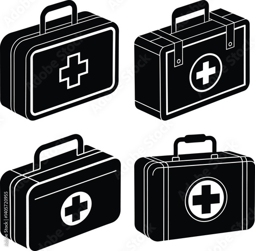 First Aid Kit silhouette vector