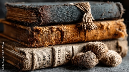 Vintage Publication Collection on Brown Hardwood - Still Life Photography for Bibliophiles